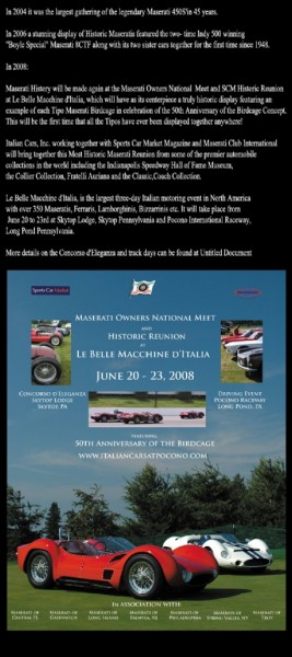 Le Belle Macchine Returns to the Poconos