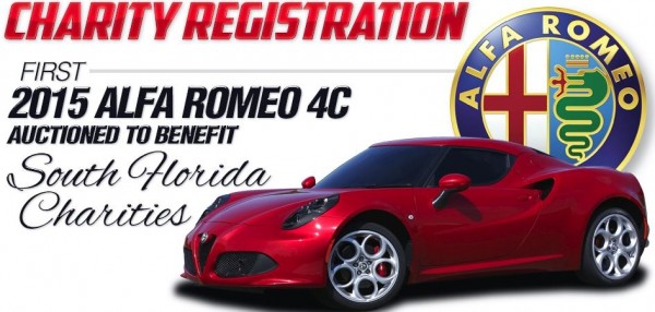 First 2015 Alfa Romeo 4C Auctioned For Charity