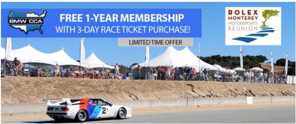 Buy Laguna Seca Tickets and Get Free BMW CCA Membership