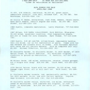 Alfa Romeo Market Letter April-May 1988 (Digital)