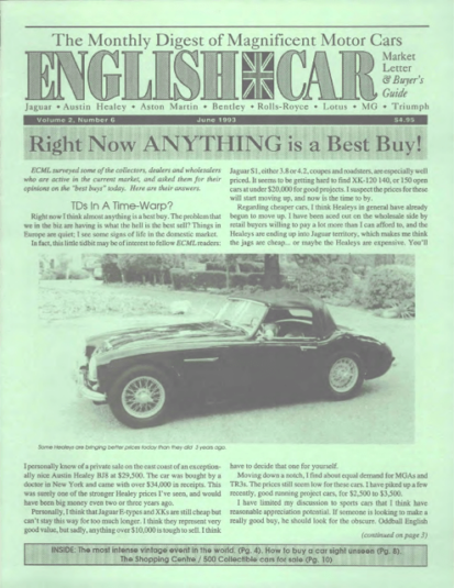 English Car Market July 1993 (Digital)