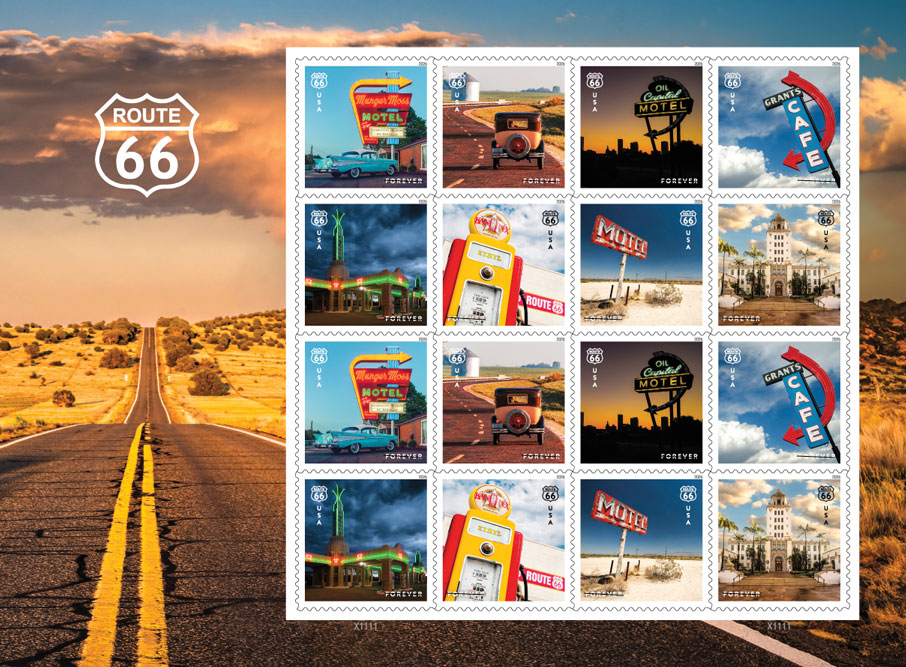 USPS Route 66 stamps