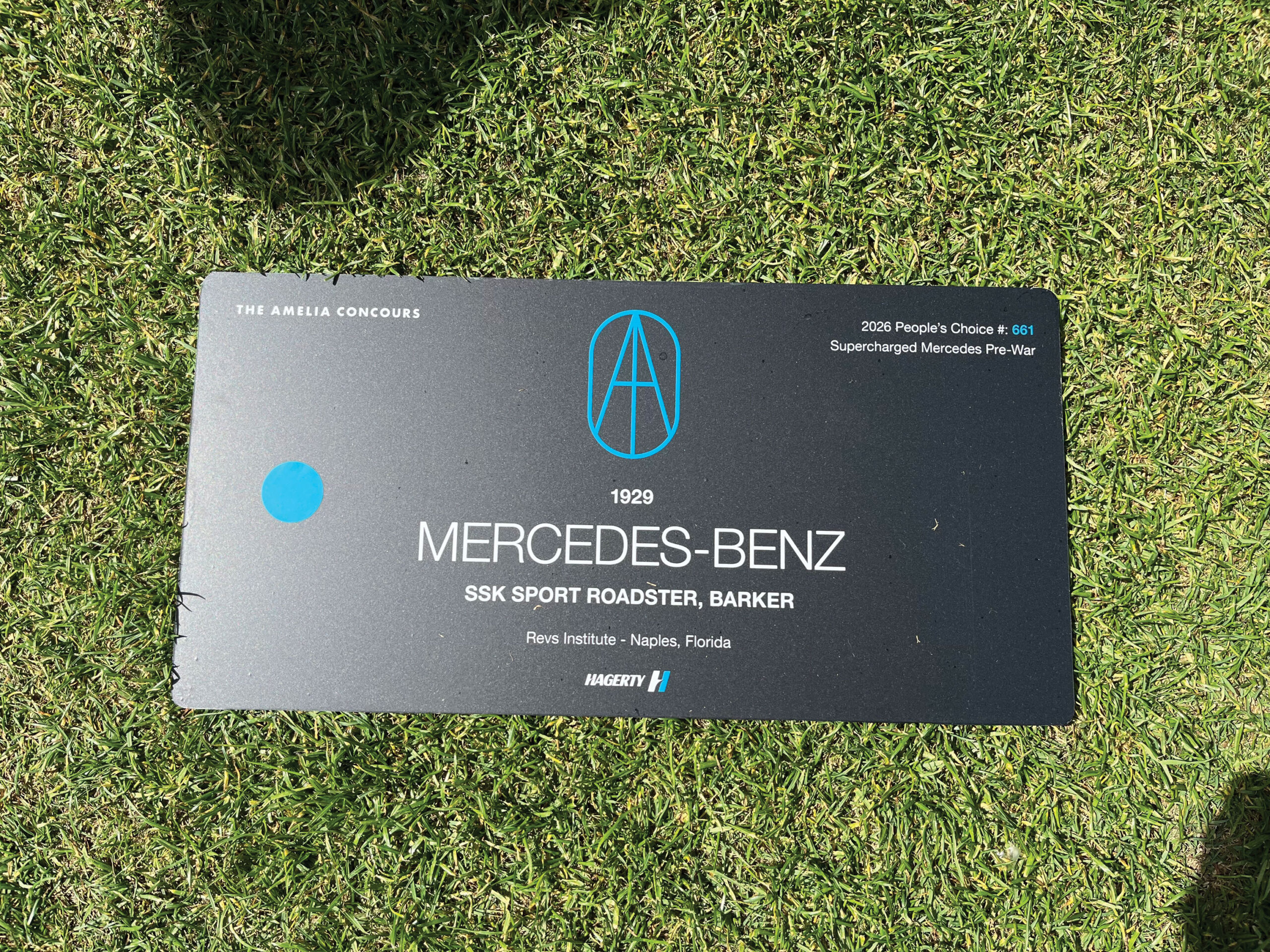 Mercedes-Benz SK Sport Roadster lawn plaque