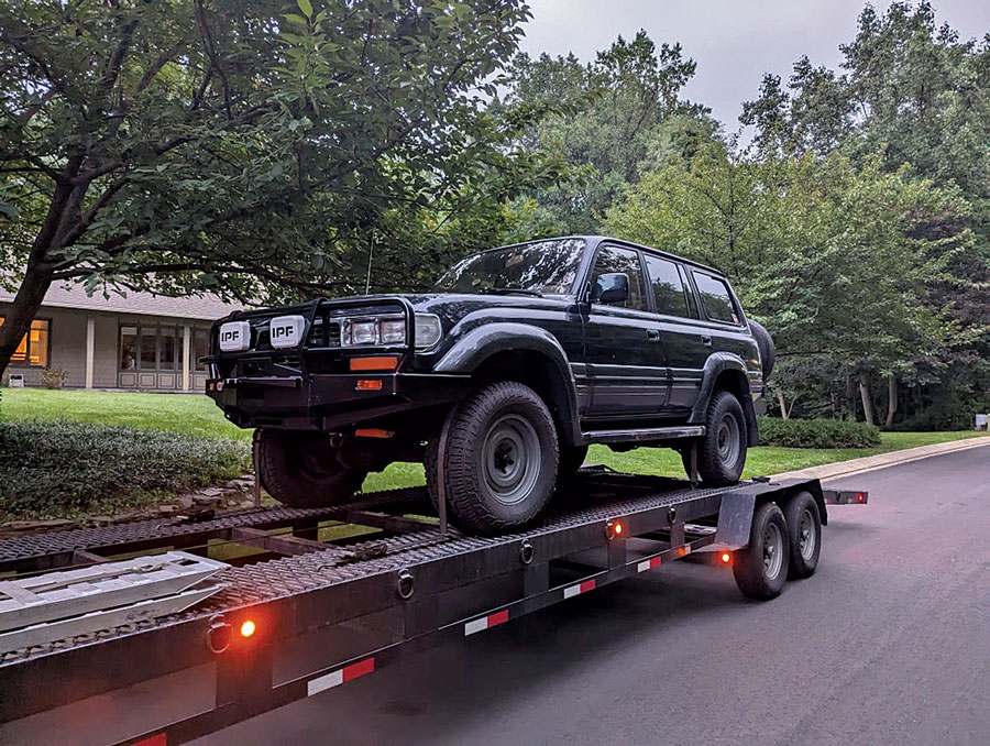 1997 Lexus LX450 on a trailer