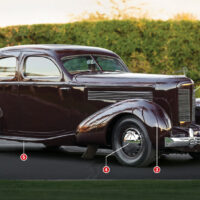 1936 Cord Experimental Berline - front quarter view for Cumberford Perspective
