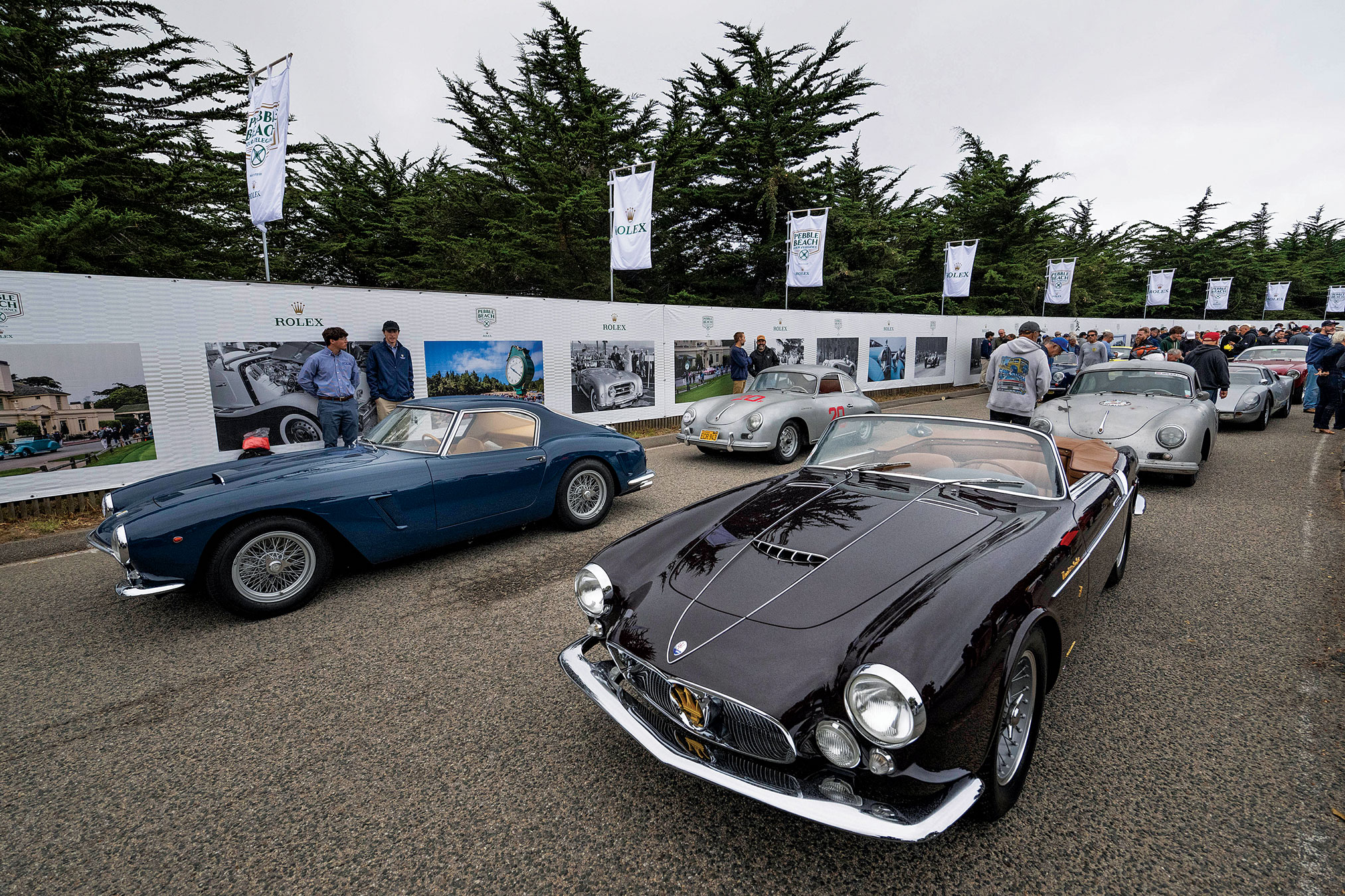 Like Christmas morning: Miles Collier enjoys seeing the concours cars assembled for the Pebble Beach Tour d’Elegance. Photo ©Rolex/Tom O’Neal