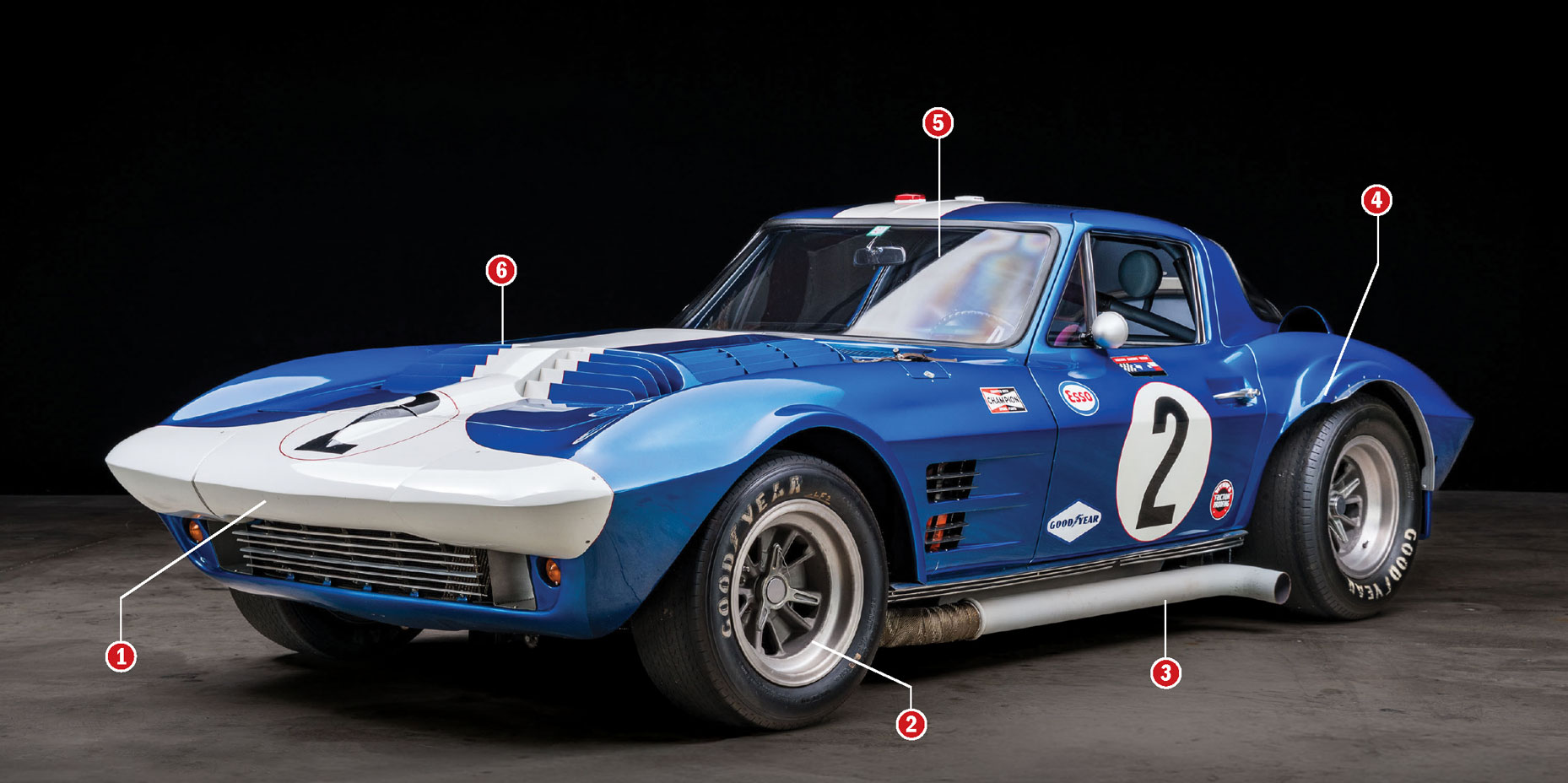 1963 Chevrolet Corvette Grand Sport - front view - for The Cumberford Perspective