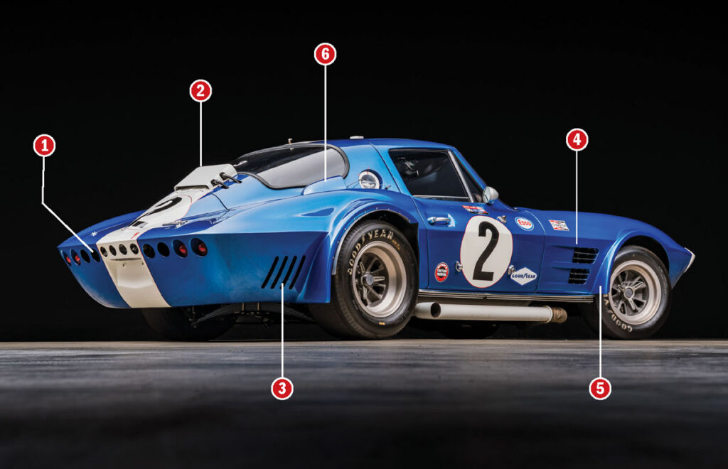1963 Chevrolet Corvette Grand Sport - rear view - for The Cumberford Perspective